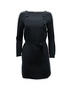 a.p.c belted mini sheath dress in black silk