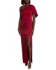 satin one-shoulder gown