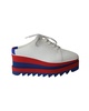 elyse platform brogues in white vegan leather