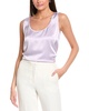 liquid satin scoop neck shell