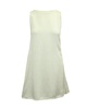 sleeveless mini dress in ivory linen