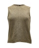 sleeveless terry top in beige cotton polyester