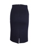 knee-length pencil skirt in navy blue wool