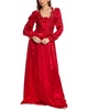 lace trim silk gown