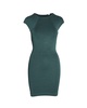 alexander wang cap sleeve bodycon dress in green viscose