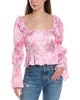 satin silk-blend blouse