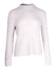 mock-neck sweater in beige alpaca wool