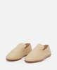 Beige Nappa Leather Slip Ons