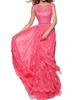 beaded prom dress in coral