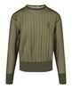 quilted embroidered logo sweater