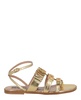 degrade metal logo sandals