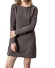front seam crew dress in iron