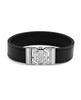hexagon tactical buckle leather bracelet