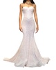 mermaid silhouette beaded gown in cinderella pink