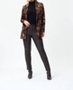croc print pants in brown