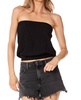 smocked tube top in black
