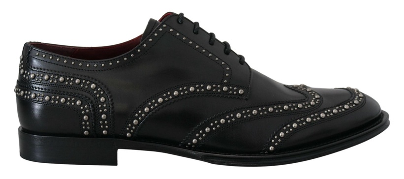 dolce & gabbana elegant studded  derby men's shoes