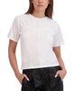 BCBGeneration Women's Short Sleeve Crew Neck Corset Tee