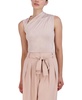 BCBGMAXAZRIA Women's Asymmetrical Neck Sleevless Knit Top