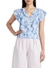 BCBGeneration Women's Flutter Sleeve Top with Zipper
