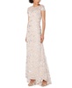 Calvin Klein Women's Cap Sleeve Gown With V Neck Back