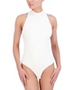BCBGMAXAZRIA womens Mock Neck Sleeveless Pullover Bodysuit With Snap Button Closure
