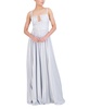 BCBGMAXAZRIA Women's Sleeveless U Wire Neck Pleated Gown