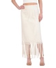 BCBGMAXAZRIA Women's Crochet Fringe Maxi Skirt
