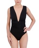 BCBGMAXAZRIA womens Sleeveless Plunging V Neck Bodysuit