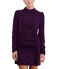 BCBGeneration Women's Ruched Long Sleeve Mock Neck Mini Cocktail Dress