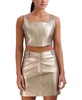 BCBGeneration Women's Sleeveless Square Neck Cropped Tank Top