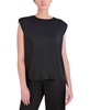 BCBGMAXAZRIA Women's Round Neck Sleeveless Pullover Blouse