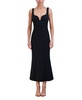 BCBGMAXAZRIA Women's Sleeveless Sweetheart Neck Flared Sheath Midi Dress