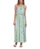 BCBGeneration Women's Long Ruched Halter Dress