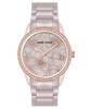 Women's Quartz Taupe Ceramic Bracelet Floral Dial Watch, 34mm