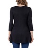 Women's Three Quarter Sleeve V-neck Tunic Top