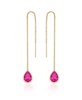 Gold Plated Chain and Crystal Dangle Earrings