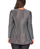 Women's Scoop Neck Long Sleeve Shimmery Fabric Tunic Top