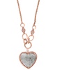 D'Oro by EFFY® Diamond Pavé Diamond Heart Pendant (3/4 ct. t.w.) in 14k Gold or 14k Rose Gold