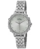 Men's and Women's Silver-tone Base Metal Bracelet 2 Piece Watch Set 45mm and 36mm