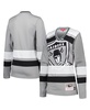 Women's Silver Distressed Las Vegas Raiders Big Face 7.0 Long Sleeve Jersey T-shirt