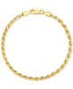 Men's Two-Tone Rope Link Chain Bracelet in Sterling Silver & 14k Gold-Plate