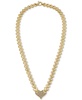 Diamond Heart 17" Heart Link Necklace (5/8 ct. t.w.) in 14k Gold-Plated Sterling Silver