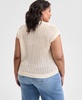 Trendy Plus Size Cap-Sleeve Crewneck Cardigan, Exclusively at Macy's