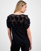 Women's Bateau-Neck Rosette-Detail Top