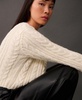 Women's Buttoned Knit Braided Cardigan