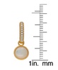 Mother of Pearl and Cubic Zirconia Round Drop Earrings
