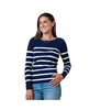 Women's Long Sleeve Breton Button Sweater Made from Organic Cotton