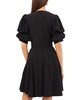 Women's V-Neck Tiered Bubble Puff Sleeve Mini Dress