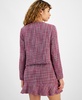 Women's Tweed Patch-Pocket Kissing Jacket, Created for Macy's